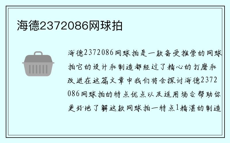 海德2372086网球拍